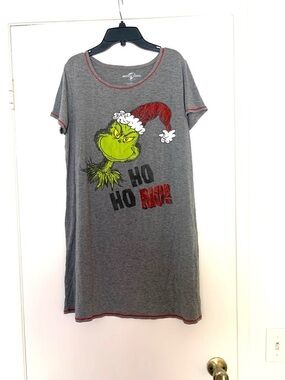 Universal Studios Grinch HO HO Tee Top Mini Dress